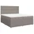 Vidaxl Box spring postelja z vzmetnico taupe 200x200 cm blago
