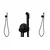 REA Podometna pipa za bide Loop Black