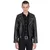 Moška jakna (biker) STRAIGHT TO HELL - Commando - Black/Silver - Ball Pull/Red Lining - COM-BLK-NIC-MOD