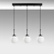 Opviq Luster Orbital-15-14011, 65x15x115cm, IP20, Belo-crni
