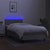 Krevet box spring s madracem LED svjetlosivi 90x200 cm tkanina