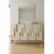 Hanah Home komoda Ece 120, 120 cm, bela / travertin / zlatna