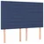 Box spring postelja z vzmetnico modra 140x200 cm blago