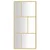 Stijenka za walk-in tuš sa staklom ESG zlatna 90 x 195 cm