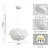 Brilagi - Luster na sajli FEATHER 3xE27/40W/230V O 40 cm bela