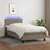 Vidaxl Box spring postelja z vzmetnico LED taupe 90x190 cm blago
