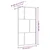 Stijenka za walk-in tuš sa staklom ESG zlatna 115 x 195 cm