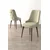 Hanah Home set trpezarijskih stolica Enoa 6 kom, krem tkanina Babyface, drvene noge boje oraha