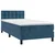 Vidaxl Box spring postelja z vzmetnico temno modra 90x200 cm žamet
