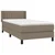 Vidaxl Box spring postelja z vzmetnico taupe 90x200 cm blago