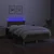 Vidaxl Box spring postelja z vzmetnico LED tem. rjava 120x190 cm blago