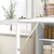 HOMCOM HOMCOM Jedilna miza MDF, jeklo 91D x 78,5Š x 93V cm bela, (5000242577)