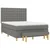 Vidaxl Box spring postelja z vzmetnico temno siva 140x200 cm blago