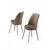 Hanah Home Set stolica Pefa, 45x91x42 cm, 4 komada, Srebrno-smeđe boje