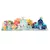 ECO TOYS Edukativne drvene kocke CITY set sa podlogom 121kom