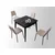 Hanah Home Trpezarijski sto Totem 80x75x80cm Crni