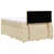 Vidaxl Box spring postelja z vzmetnico krem 120x190 cm blago