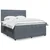 Vidaxl Box spring postelja z vzmetnico temno siva 200x200 cm žamet