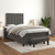 vidaXL Box spring postelja z vzmetnico temno siv 120x190 cm žamet