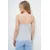 Trend Alacati Stili Ženska bluza bez rukava Alc-X13884, Brod izrez, Svetlosiva