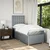 Vidaxl Box spring postelja z vzmetnico svetlo siva 90x190 cm blago