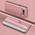 WEBHIDDENBRAND Onasi Clear View ovitek za Samsung Galaxy A71 A715, preklopni, roza