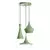 Opviq Luster Tom-3556, 45 cm, 3xE27 s, Zeleni