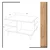 Wallity Klub sto Skull 80x40x80cm Hrast-Beli