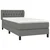 vidaXL Box spring postelja z vzmetnico temno siva 90x200 cm blago