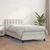 Vidaxl Box spring postelja z vzmetnico bel 90x190 cm umetno usnje