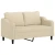 Greatstore Kavč dvosed krem 140 cm blago