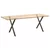Noge za blagovaonski stol u obliku slova X, 2 kom, prirodni čelik, 70 x (72-73) cm, čelik
