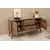 HANAH HOME Vina 01 1005 Walnut Cream (Produžni trpezarijski sto, stolice i konzola (6 komada))