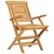 Sklopive vrtne stolice 2 kom 56x63x90 cm od masivne tikovine
