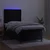 Vidaxl Box spring postelja z vzmetnico LED črna 90x190 cm žamet