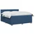 vidaXL Postelja boxspring z vzmetnico Modra 160 x 200 cm Blago