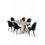 Hanah Home Trpezarijski set, 7 komada, Teget