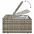Vrtni tabure s jastukom sivi 55 x 55 x 30 cm od poliratana