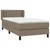 Vidaxl Box spring postelja z vzmetnico taupe 90x200 cm blago
