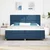 LED Box Spring Krevet s uzglavljem Plava 200 x 200 cm tkanina