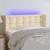 Vidaxl LED posteljno vzglavje krem 83x16x78/88 cm blago