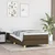Vidaxl Box spring postelja z vzmetnico temno rjav 90x190 cm blago