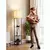 Podna lampa sa policama 1xE27/40W/230V crna/bela