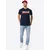 LONSDALE Majica mornarska/rdeča/bela