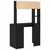 Stol s policom Crni hrast 91 x 50 x 149 cm Konstruirano drvo
