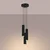 Sollux SL.1576 - Luster na sajli KARBON 3xGU10/10W/230V crna