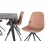 Venture Design Jedilna miza in stol komplet Dipp Polar miza 75x180x90 cm stol 54x88x44 cm črno rjava