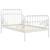 vidaXL Raztegljiv posteljni okvir bel kovinski 80x130/200 cm