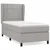 Vidaxl Box spring postelja z vzmetnico svetlo siva 80x200 cm blago