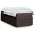 Vidaxl Box spring postelja z vzmetnico temno rjava 90x200 cm blago